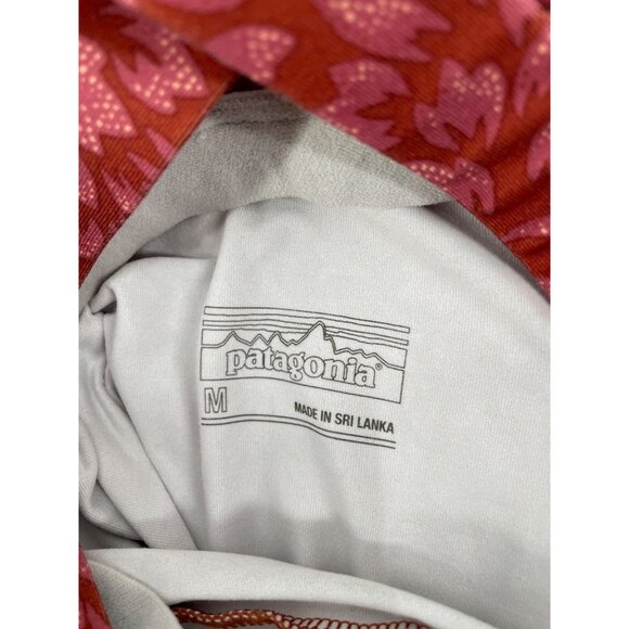 Patagonia Womens Medium Dress Floral Red Sleeveless Crossback Shelf Bra Athletic - Picture 3 of 10